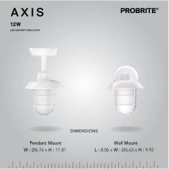 75-Watt Equivalent Integrated LED White Dusk to Dawn Wall Pack Light with Pendant Mount, 3000K to 5000K by PROBRITE -KOHLER Sale Store white probrite parking lot lights axs12 3cct pc wh 66 1000