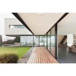 300-Watt Equivalent Integrated LED White Water Resistant Canopy Light, 4000K by PROBRITE -KOHLER Sale Store white probrite parking lot lights helx35 4k wh 1f 1000