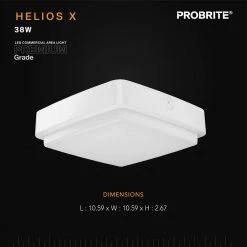 300-Watt Equivalent Integrated LED White Water Resistant Canopy Light, 4000K by PROBRITE -KOHLER Sale Store white probrite parking lot lights helx35 4k wh 66 1000