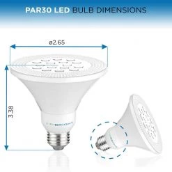 75-Watt Equivalent PAR30 Dimmable Short Neck Indoor LED Flood Light Bulb 800 Lumens Cool White (8-Pack) by Viribright -KOHLER Sale Store white viribright led light bulbs 754608 hd8 fa 1000