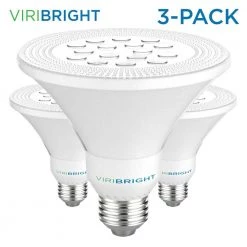 75-Watt Equivalent PAR30 Dimmable Short Neck Indoor LED Flood Light Bulb Daylight (3-Pack) by Viribright