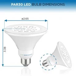 75-Watt Equivalent PAR30 Dimmable Short Neck Indoor LED Flood Light Bulb Daylight (3-Pack) by Viribright -KOHLER Sale Store white viribright led light bulbs 754609 hd3 fa 1000